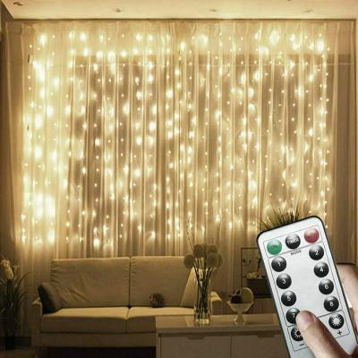 China Lights with Hook 9.8ft 3x3m USB Powered Indoor Outdoor String Christmas Tree Decoration LED Curtain Fairy Lights for sale