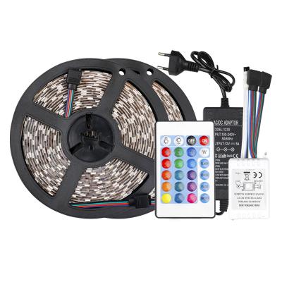 China Wholesale Residential Low Price 10m 5050 RGB Patio LED Lights Outdoor Waterproof House Decorative Light Strip for sale