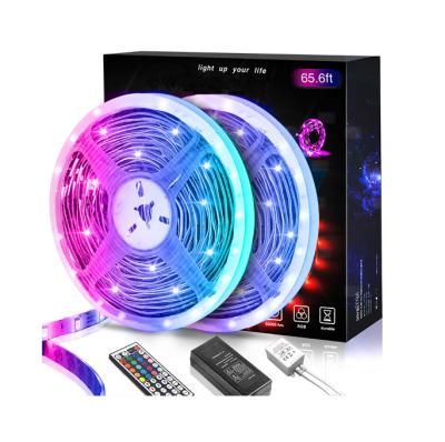 China Best Price Residential 65.6ft 20m 12V 5050 RGB LED Flooding Strip Light Chasing Running Water LED Strip Light for sale