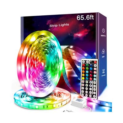 China Residential 65.6ft 20m 5050 12V RGB LED Light Up Outdoor Furniture Industry Led Strip Yard Light for sale