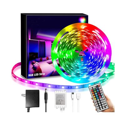 China Residential 12V 6M SMD RGB 5050 Color Changing With Remote Control Disco DJ Curtain Led Strip Lights for sale