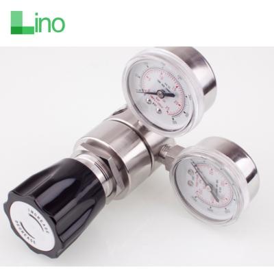 China SS China stainless steel gas air pressure regulators reducing valve water with pressure gauge for sale