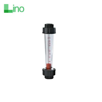 China Industry LIno LZS -15d  plastic tube glue thread flange connection rotameter flowmeter 16-60 l/h for sale