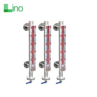 China Ss304 Lino LNUHZ-10 magnetic flap level fuel oil water tank gauge meter price for sale