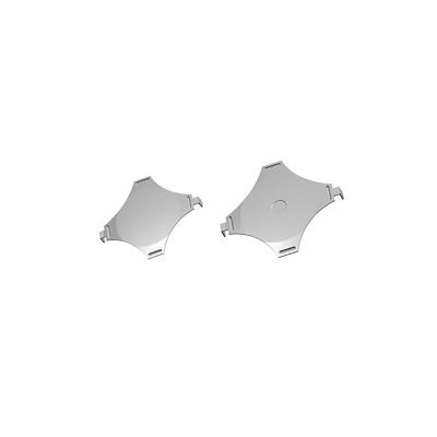 China Cell Phone Square Shaped Nickel Plated Metal Snap 4 Legs Metal Domes Button With Wing for sale