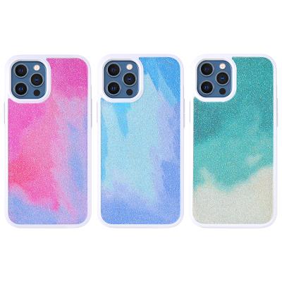 China Protect Cell Phone Flash Drilling Gradually Change TPU+PC 2 In 1 Mobile Cell Phone Case For iPhone 13/13mini/13pro /13 Max Pro for sale