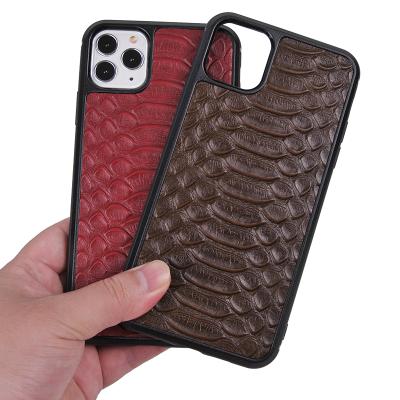 China Latest Fashion Big Size Luxury Snake Python Skin Leather Case For iPhone 11 Pro Max Phone Cover Case for sale