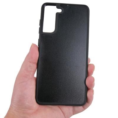 China Anti-drop hybrid PC tpu 2 in 1 groove matte white custom leather case for Samsung S21 FE for sale