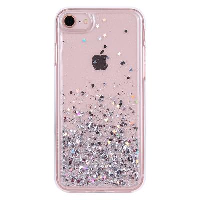 China 2020 Luxury Sparkle Glitter Bling Shiny Shockproof Cover For iPhone se2 TPU+ PC Hybrid Phone Case For iPhone Se 2 for sale