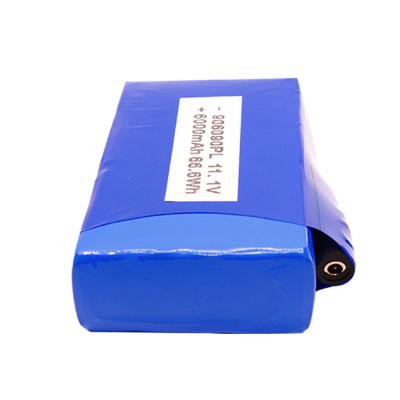 China Short Circuit Protection 6000mAh 11.1 V Lipo Battery Pack for sale