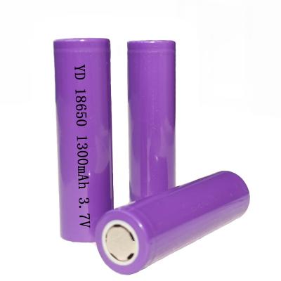 Cina litio ricaricabile Ion Battery di 3.7V 1300mAh 18650 in vendita