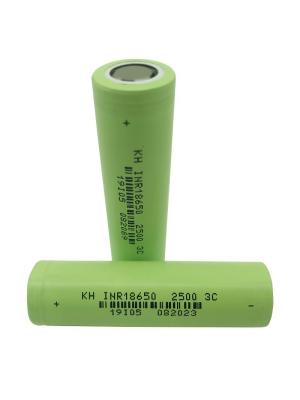 China High Power 3.7 V 2500mAh 18650 Lithium Ion Battery for sale