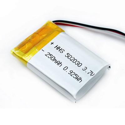 China PL502030 3.7V 250mAh Lithium Ion Battery Pack 1C Discharge for sale