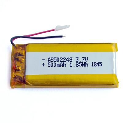 China KPL502248 500mAh 3.7 V Lithium Polymer Battery Within 1C Rate for sale