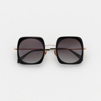 中国 New Fashion Sunglasses Brand Luxury Vintage Gradient Round Oversized Square Metal Combination And Acetate Lens Sunglasses For Women Men 販売のため