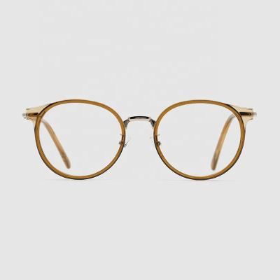 China 2020 Hot Selling Reading Glass Half Frame Round Cute Women Men Club Master Glass Big Size Rimless Bling Optical Frames for sale