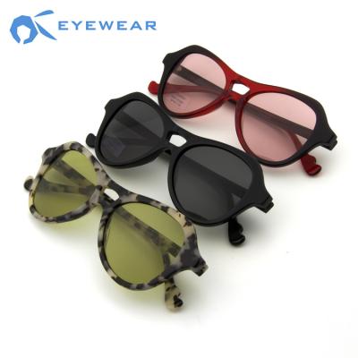 Κίνα Fashion Matt Clear Premium Acetate Custom Logo Men Women Eyeglasses Sunglasses 2020 Latest Fashion Sunglasses προς πώληση