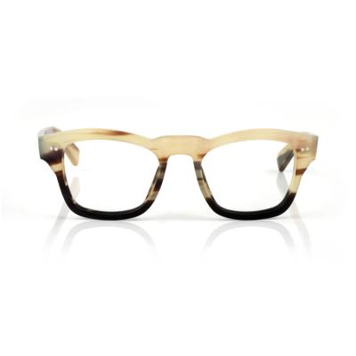 China From Factory Quality Buffalo Horn Glasses Frames Eyewear Frame Hand Made Reading Glass for sale