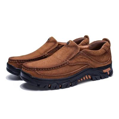 China Fashion trend custom outdoor genuine leather casual sports increasing shoes for man wholesale man retro work shoes manufacture for order for sale