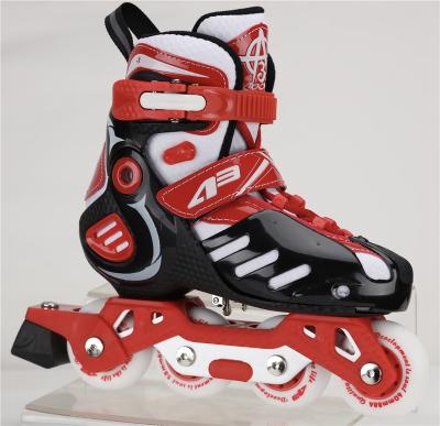 China PU Stripes Adjustable Inline Hot Selling Mid Soft Inline Skate Roller Shoes for sale