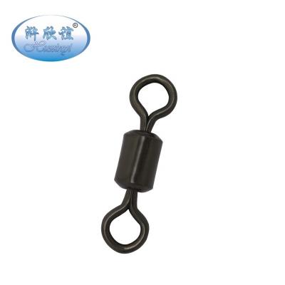 China Matt Black Carp Fishing Rolling Copper Swivels Fishing Tackle Accessories Ocean Hook Connector for sale