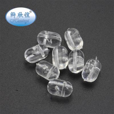 China Transparent Plastic Round Pierced Plastic T Type Clear Cross Carp Fishing Bead Ring Beads Cross Bead Accessories for sale