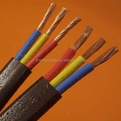 China Flame retardant & fire resistance available LV 3 Core Rubber Insulation Submersible Flat Cable for sale