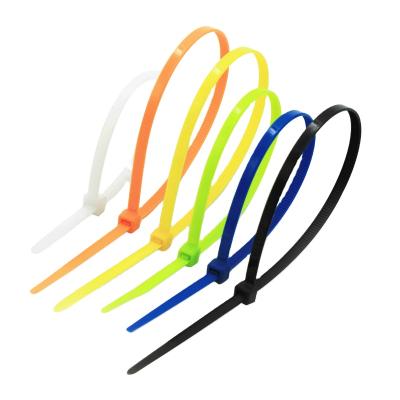 China Steel/Nylon/Silicone 100 Pieces Supplier 4.5*300mm Commercial Nylon Cable Ties Chromatic Insurance Cable Ties Locking Cable Tie for sale