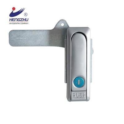 China Hengzhu AB102-2-1 Rail Flat Zinc Alloy Cam Lock Push Button Electric Cabinet Lock for sale