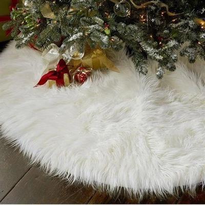 China Indoor Decoration Factory Sales Merry Christmas Tree Plush Dress Skirt For Christmas Trees Party Decoration for sale