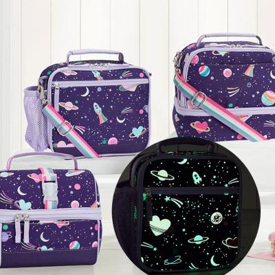 China School Picnic Lunch Leak Proof Glow Dark School Picnic Lunch Bags Insulated Lunch Kids Cooler Bag for sale