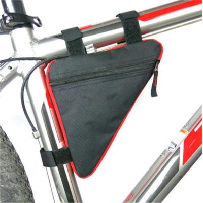 China Waterproof Red Bicycle Bag Water Proof Triangle Tube Frame Bag Front Saddle Bag for sale