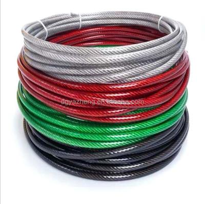 China Good Tension And Durability Plastic Wire Rope 304 Stainless Steel Wire Rope Coated Tpu Steel And Stationary Fitness Steel Coated Wire Rope for sale