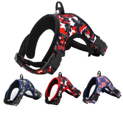 China Comfortable Reflective Padded Harnes Pattern Breathable Padded Perro Dog Custom Dog Harness for sale