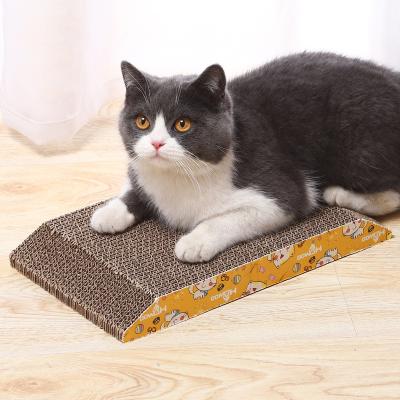 China Viable Cat Scratch Board Pet Cat Scratcher Toy Multi Shape Grinded Paw Pet Toy With Cardboard Catnip for sale