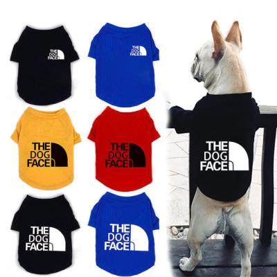 China Sustainable Doggy Outfits Pet Clothes Adidog Dog Face T Shirts For Dog Clothes For Summer Sun for sale