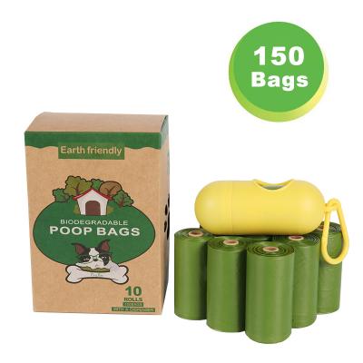 China Sustainable Wholesale 10 Rolls Dog Poop Eco Friendly Paper Bag For Outdoor Activity for sale