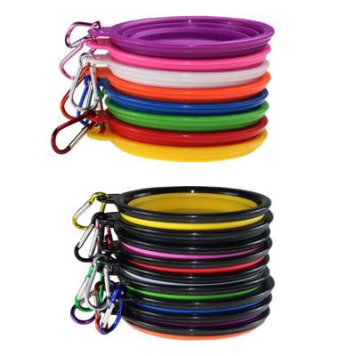 China 350ml Travel Sustainable Camping Hiking Pet Collapsible Folding Travel Walking Bowl Dog Dish Dog Dish Portable Travel Pet Cup for sale