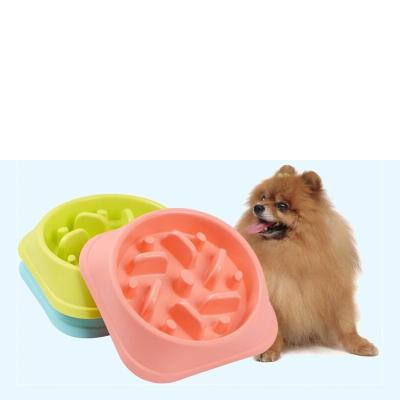 China Slow Interactive Dog Bowl Anti-Swallow Color Candy Bowl Slow Pet Feeder Bloat Retriever Bowl For Fast Eaters for sale