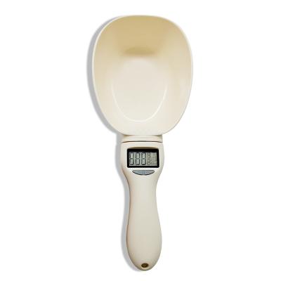 China 800g High Capacity Sustainable Tare Lock Reset Auto Stop Pet Spoon Scale Feeder For Dog for sale