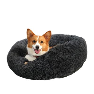 China Ultra Soft Washable Plush Round Washable Cushion Travel Faux Fur Dog Dog Bed Cat Bed Pet Beds Washable Luxury for sale