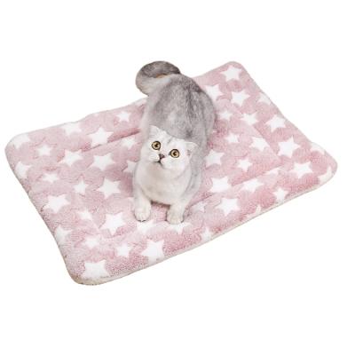 China Travel Customizable Washable Pet Mat Mattress Removable Thick Sherpa Fleece Cat Dog Mat For Pets for sale