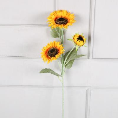 China QiHao High Quality Artificial Sunflower for Home Wedding Decoration Flower for sale