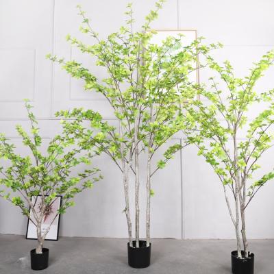 China QiHao Wholesale Fake Enkianthus Quinqueflorus Bell Tree Home Decor Indoor Artificial Plant Tree Bonsai with Pot for sale