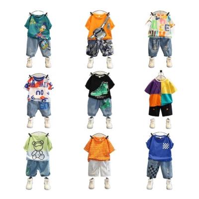 China 2022 Vintage China Wholesale Children's Wear Short Sleeve Suit For Boys for sale