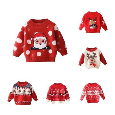 China Good quality anti-shrink wholesale children's sweaters design kids new sweater clothes fashion long sleeve cartoon knit sweaters for sale