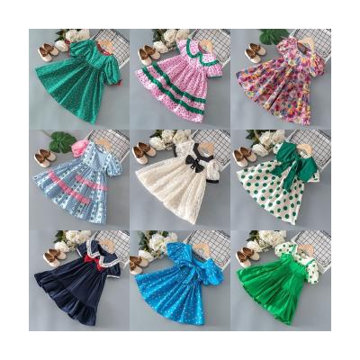 China children's clothing dresses wholesale new style girls' dress dresses summer girls' colorful dresses Anti-wrinkle children's skirts for sale