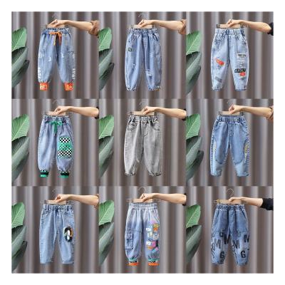 China Loungewear Made In China High Quality Boy Printed Animation Stitching Jeans for sale