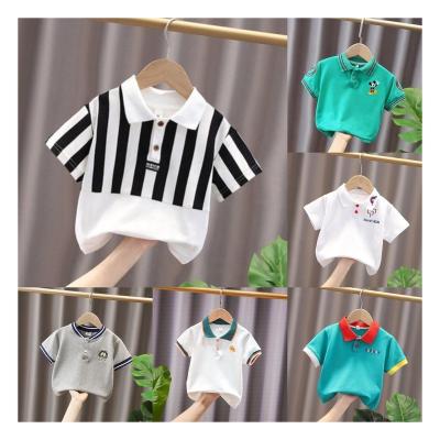 China New Children's T-shirt Children's T-shirt Sleeve T-shirt Summer Anti-shrink Polo Shirt 2-10 Years Old Boys for sale