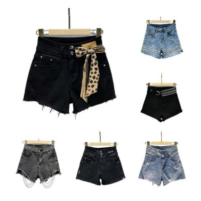 China Viable 2022 new women's jeans shorts waist zipper button denim top shorts good quality girls hot pants factory wholesale for sale